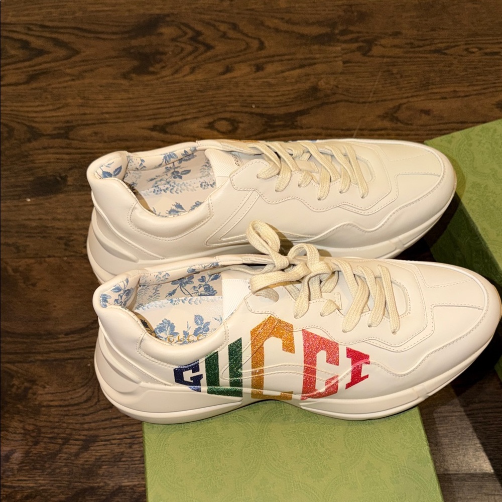 Gucci Womens Rhyton 'Glitter' Sneakers